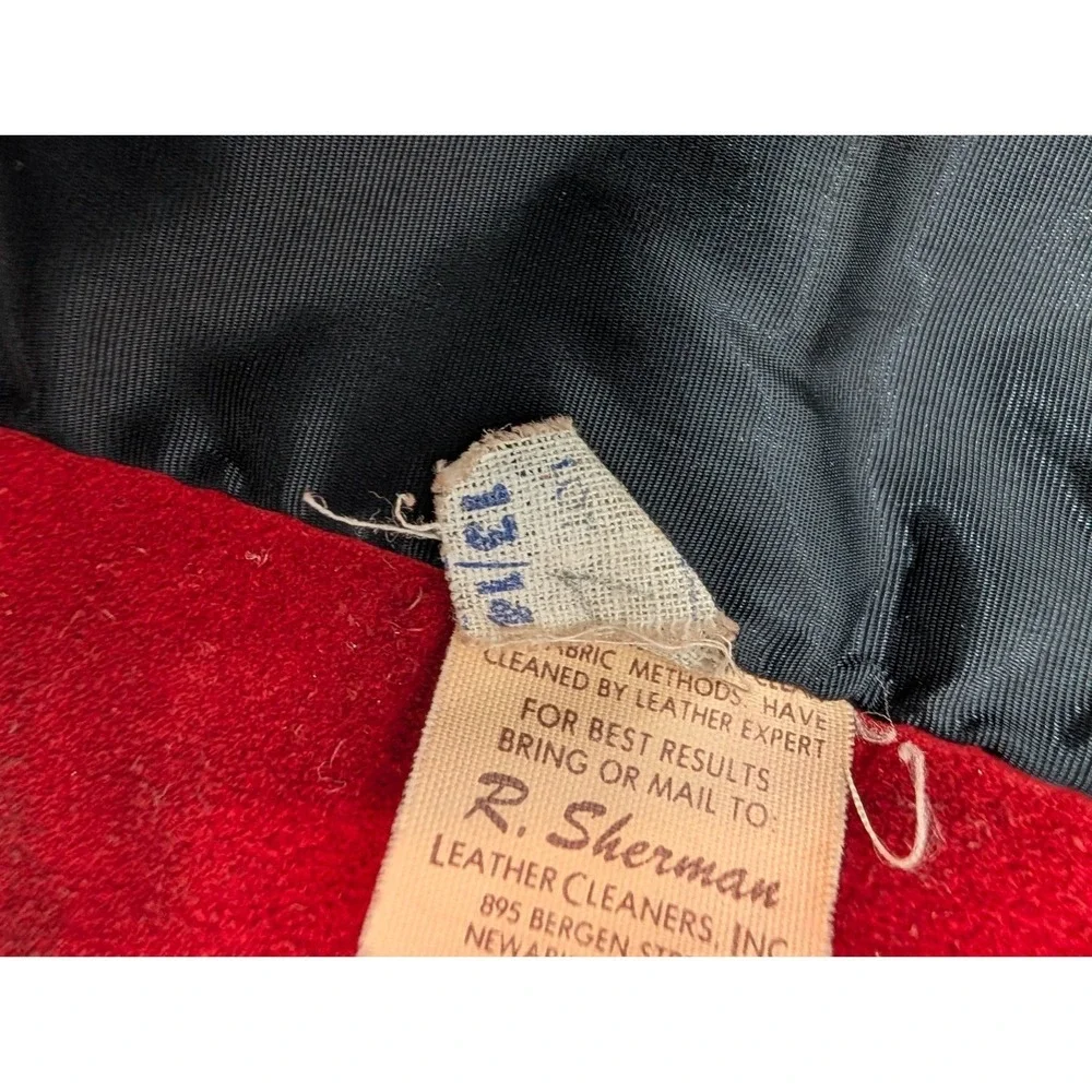 Vtg Dorby Casuals Blazer Jacket Womens 13/14 Red Suede One Button Western Grunge